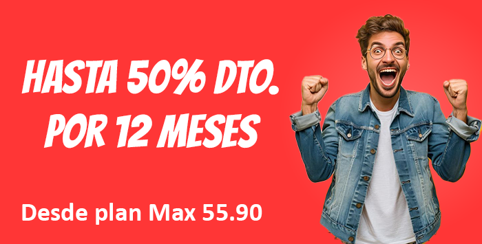 Hasta 50% Dto. por 12 meses