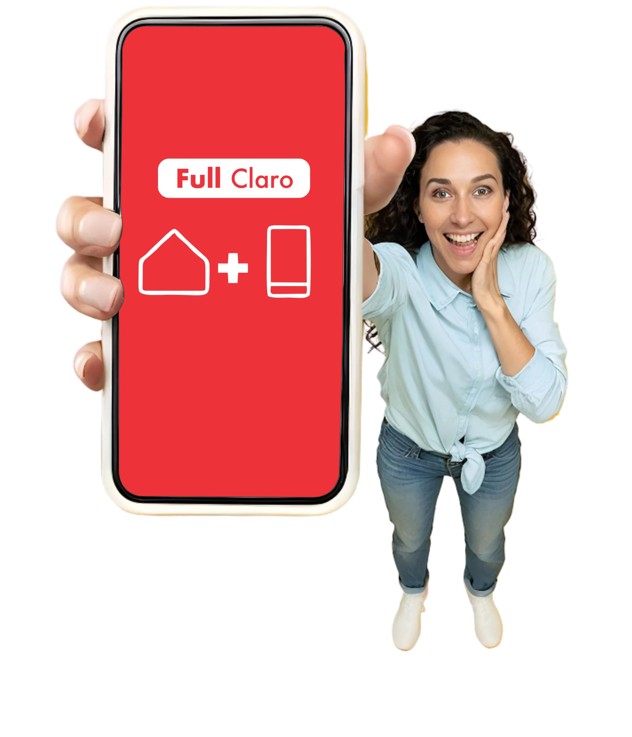 Persona usando servicios de Claro